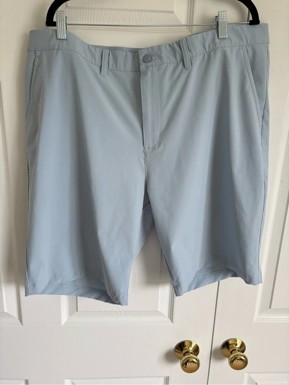 Adidas Light Blue Men’s Performance Golf Flat Front Shorts (40)